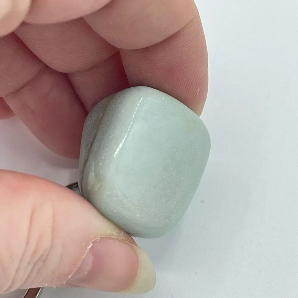 Amazonite tumble keychain key ring pendant chain NEW hand crafted luck fortune l